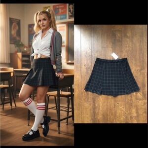 NWT American Apparel Dark Academia ‘School Girl’ Mini Skirt. Large.